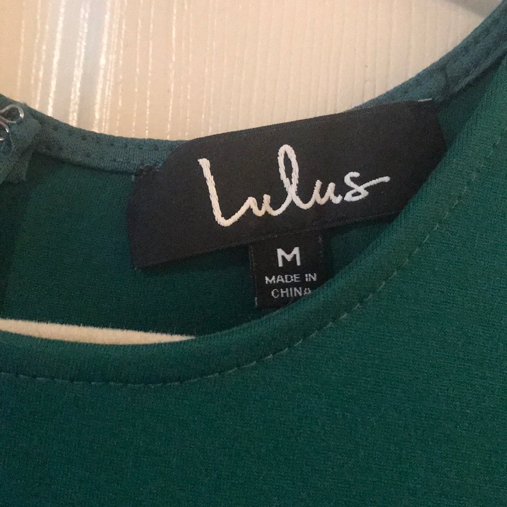 Lulu's Green Long Sleeve Dress - Picture 6 of 8